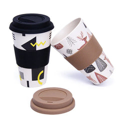 Bamboo Fibre Takeaway Coffee Cup,deal Mug For Travel & Outdoors 400ml