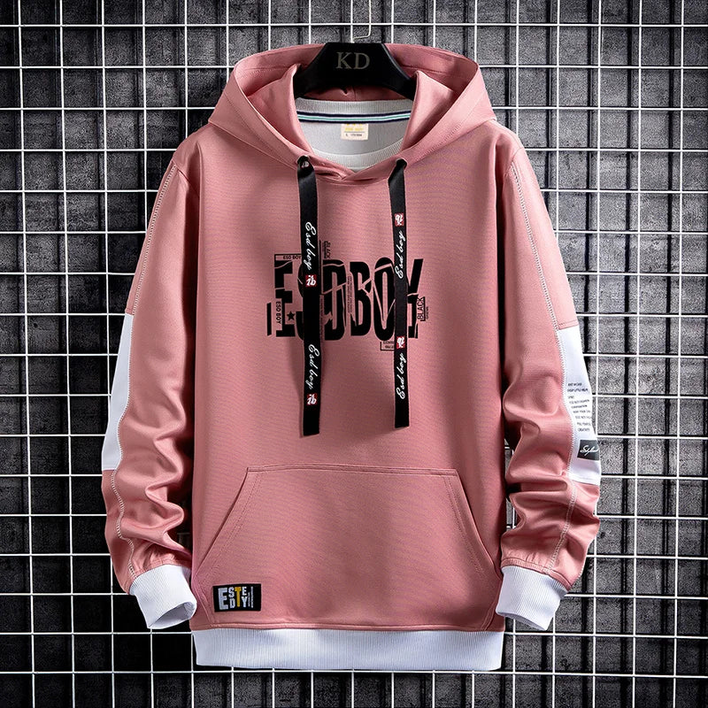 2023 Quality Letter Print Men Hoodies Hip Hop Streetwear