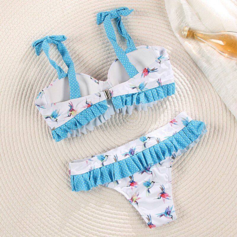 Bikini Floral Swimsuit Women Bathing Suits  Bikini Set Print Swimwear Female