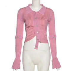 Candy Pink Off Track Sweater Top