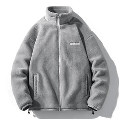 Men Oversize Lamb Fleece Plush Jacket
