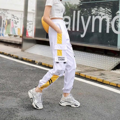Summer 2024 Women's Lace-Up Cargo Pants: High Waist, Loose Fit