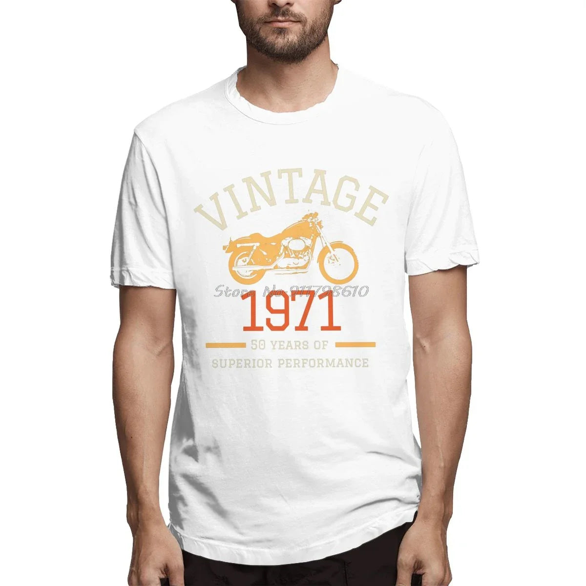 1971 Vintage 50th Birthday Motorcycle Men's Retro Tee