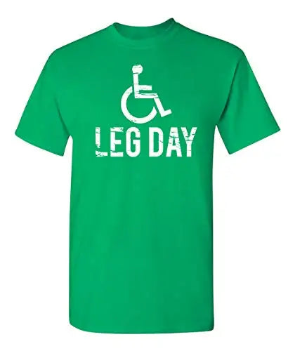 Men's Leg Day Print Casual Tees Tops