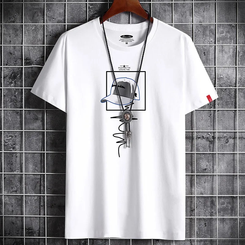 Men's Print Hat Solid Tees