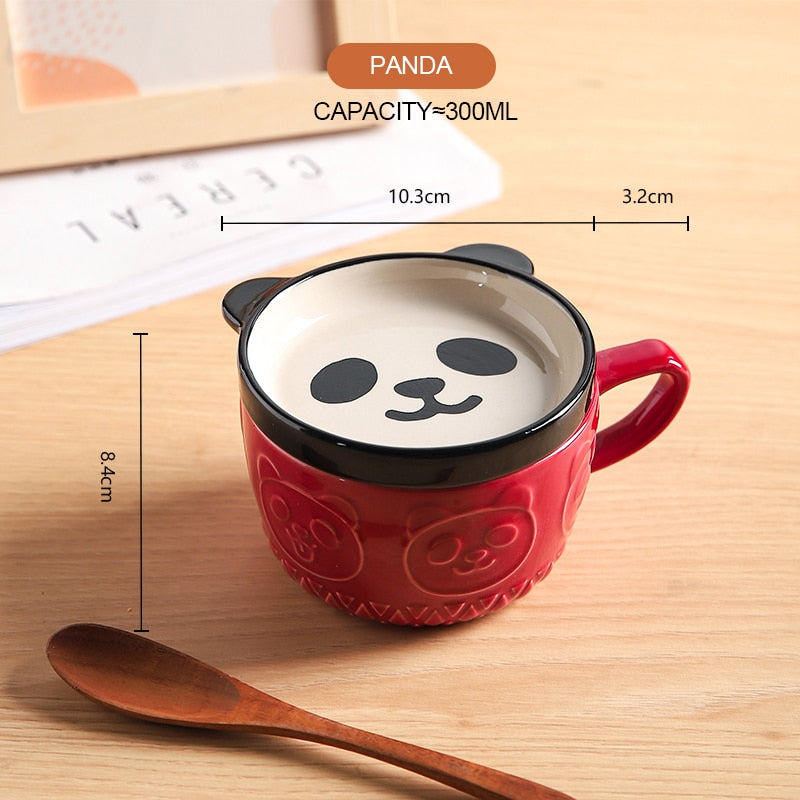 Ceramics Cute Cat Cup Gift Household Cartoon Kawaii