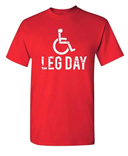 Men's Leg Day Print Casual Tees Tops