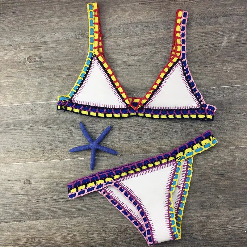 Crochet swimsuit bikinis and sexy bandage Brazilian bikinis