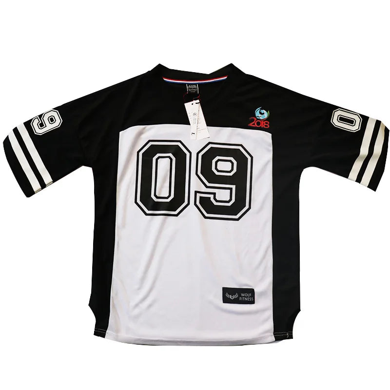 Quick Dry Breathable T-shirts men Soccer Jersey Shirt sports Loose Bodybuildi