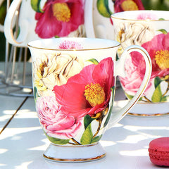 Ivory Porcelain Elegant Coffee Cup Ceramic Mugs Luxury