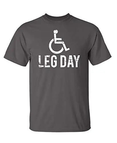Men's Leg Day Print Casual Tees Tops