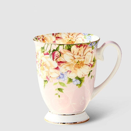 Ivory Porcelain Elegant Coffee Cup Ceramic Mugs Luxury
