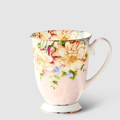 Ivory Porcelain Elegant Coffee Cup Ceramic Mugs Luxury