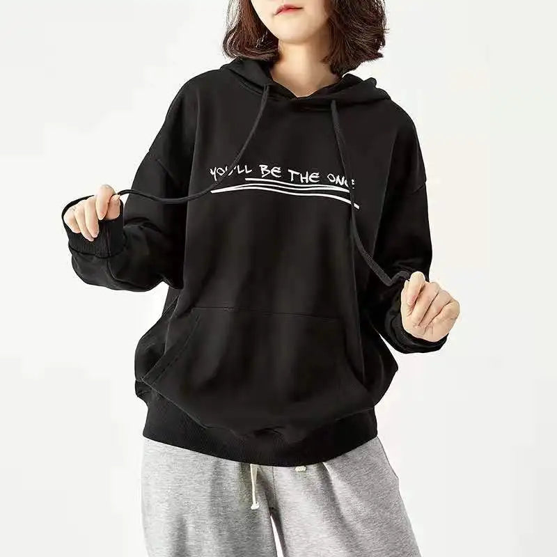 Letter Printed Hoodie: Spring Autumn Fashion for Women