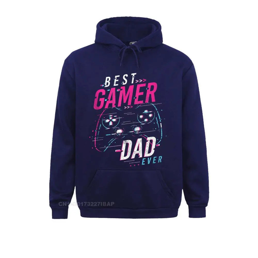 Mens Best Gamer Dad Ever Funny Fathers Day Top Hoodie HolidayOutdoor