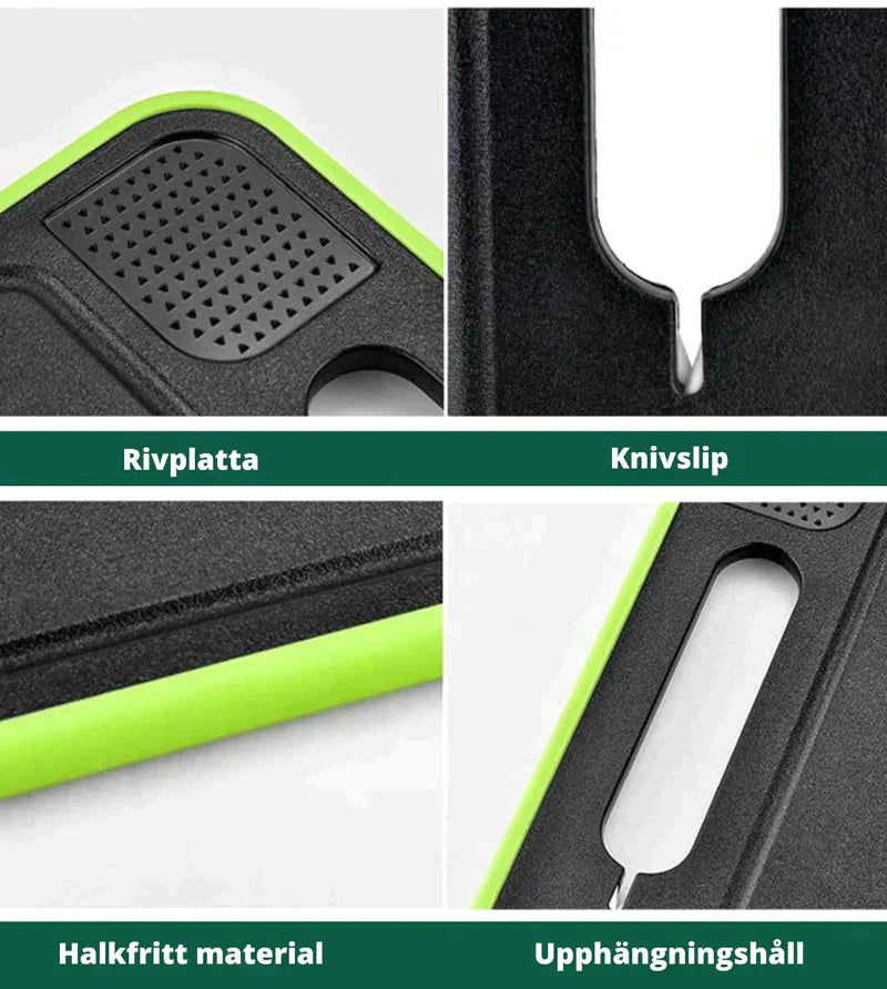 CHEFBOARDâ„?| 4-IN-1-Cutting Board - Chopping, Thawing, Grinding & Grating