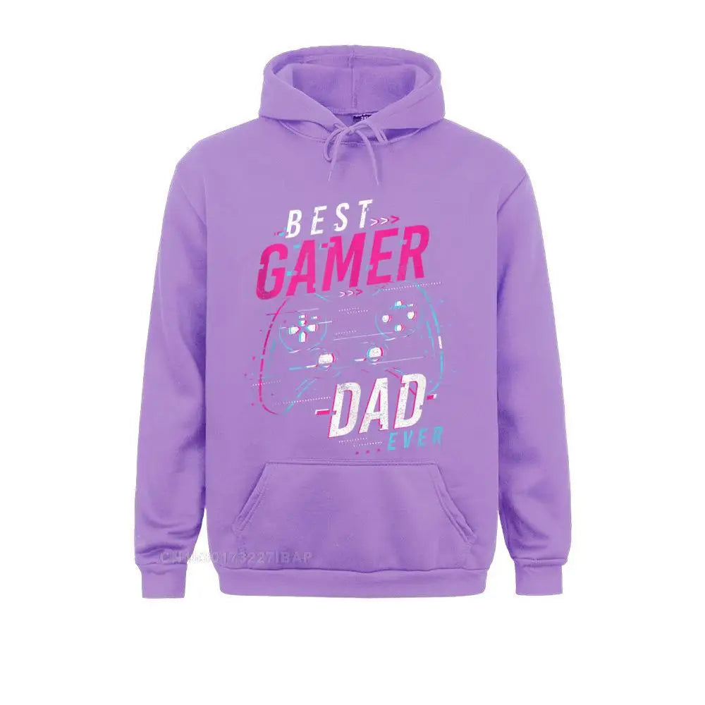 Mens Best Gamer Dad Ever Funny Fathers Day Top Hoodie HolidayOutdoor