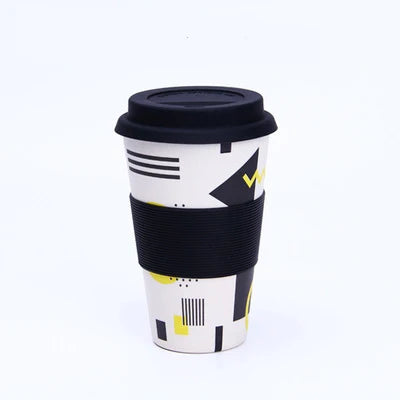 Bamboo Fibre Takeaway Coffee Cup,deal Mug For Travel & Outdoors 400ml