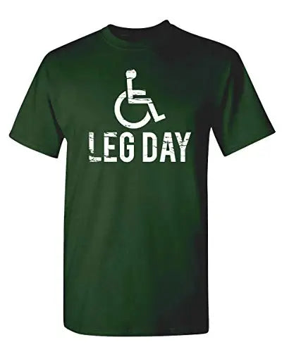 Men's Leg Day Print Casual Tees Tops