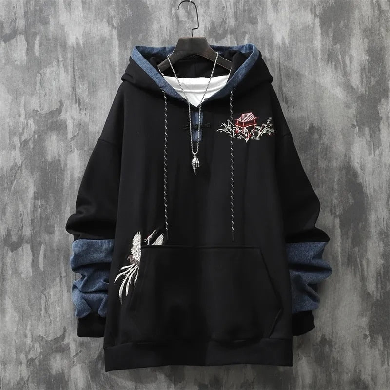 Sweatshirt Men Clothing Hoodies Moletom Spring Autumn Loose Vintage Top