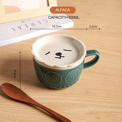 Ceramics Cute Cat Cup Gift Household Cartoon Kawaii