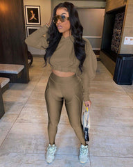 Cinnamon Two Piece Hoodie Set