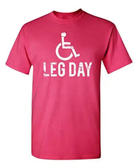 Men's Leg Day Print Casual Tees Tops