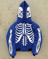 Autumn Skull Floral Hoodie Y2K Fashion for Trendsetters