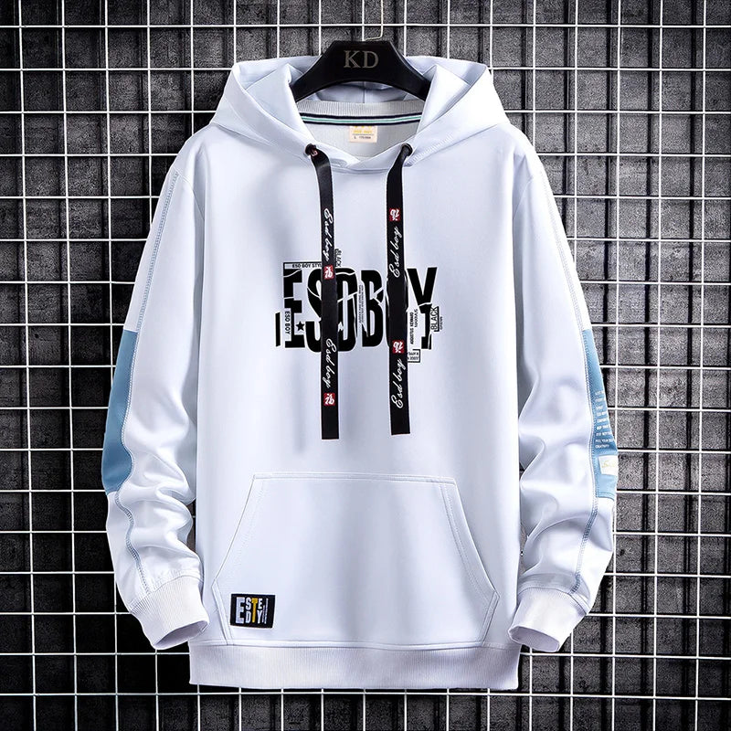 2023 Quality Letter Print Men Hoodies Hip Hop Streetwear