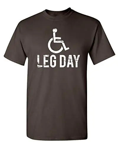 Men's Leg Day Print Casual Tees Tops