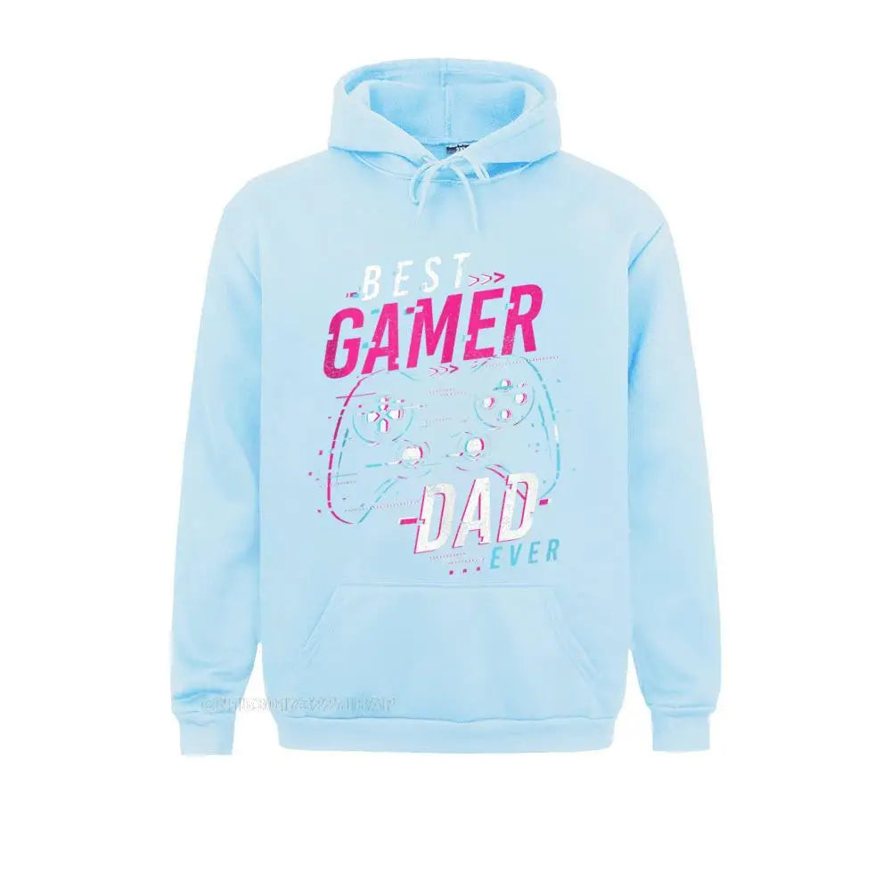 Mens Best Gamer Dad Ever Funny Fathers Day Top Hoodie HolidayOutdoor