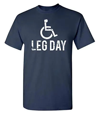 Men's Leg Day Print Casual Tees Tops