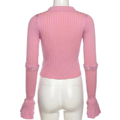 Candy Pink Off Track Sweater Top