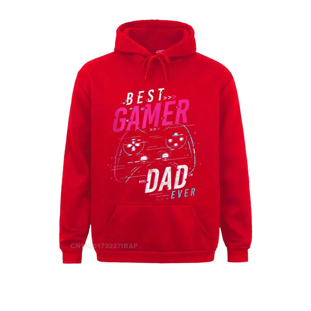 Mens Best Gamer Dad Ever Funny Fathers Day Top Hoodie HolidayOutdoor