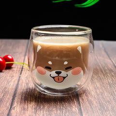 Cute Shiba Inu Mugs Double-Layer Insulated Dog Mug Cute