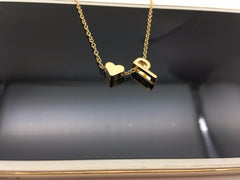 Heart Initial Personalized Letter Necklace