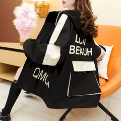 Womens Hoodies Coat Gown Lining Cloth Cardigan