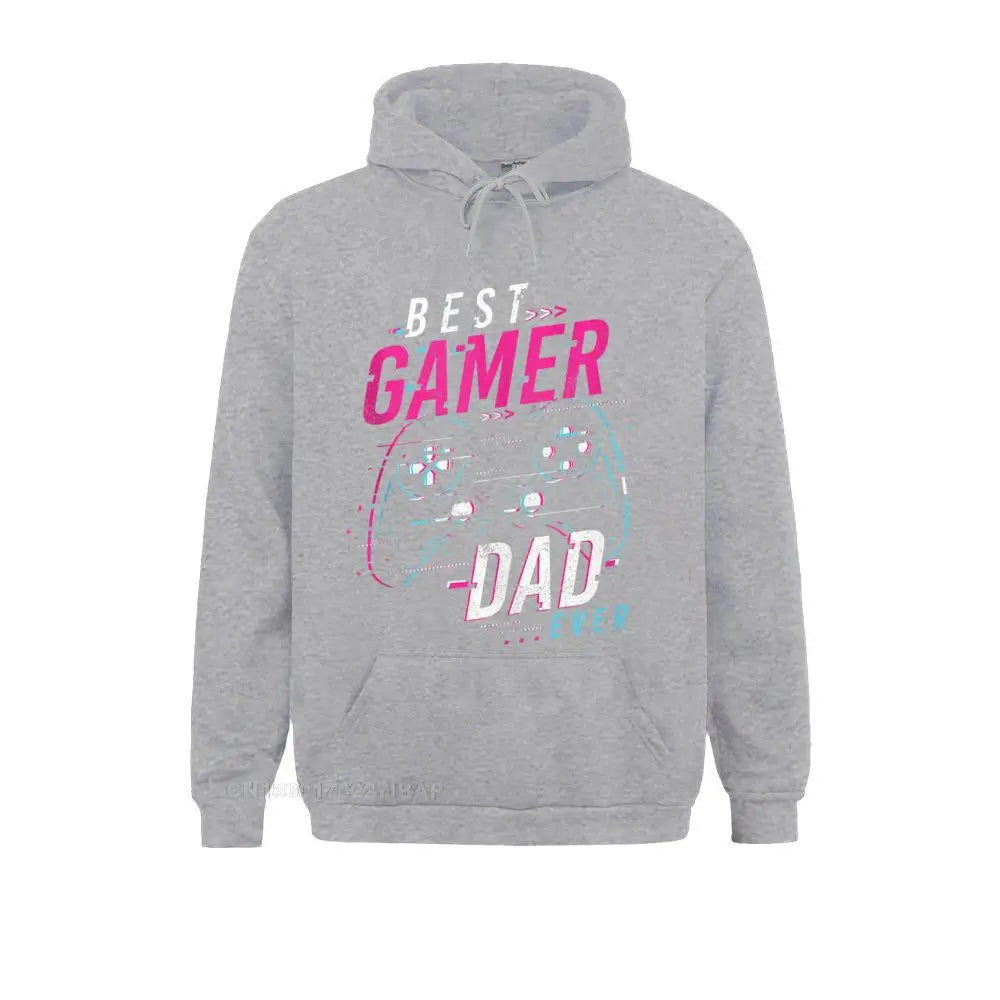 Mens Best Gamer Dad Ever Funny Fathers Day Top Hoodie HolidayOutdoor
