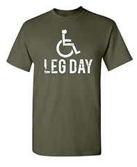 Men's Leg Day Print Casual Tees Tops