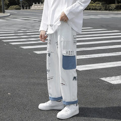Loose StraightWinter Thicken Jeans Wide Leg Pants