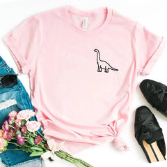 Cute Dinosaur Print T-shirt Casual