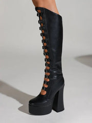 Almighty Platform Knee High Boots