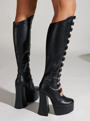 Almighty Platform Knee High Boots