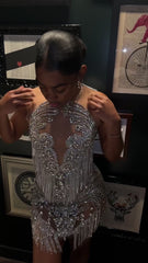 Icy Tassel Mini Dress