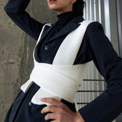 Irregular Knitted Bandage Top