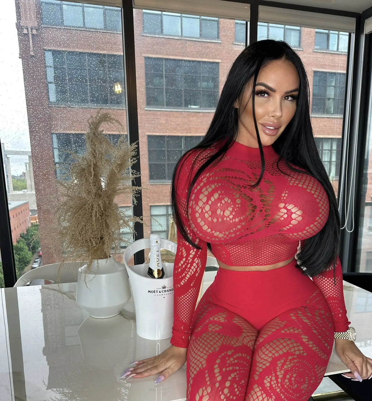 Jessika Mesh Pants Set