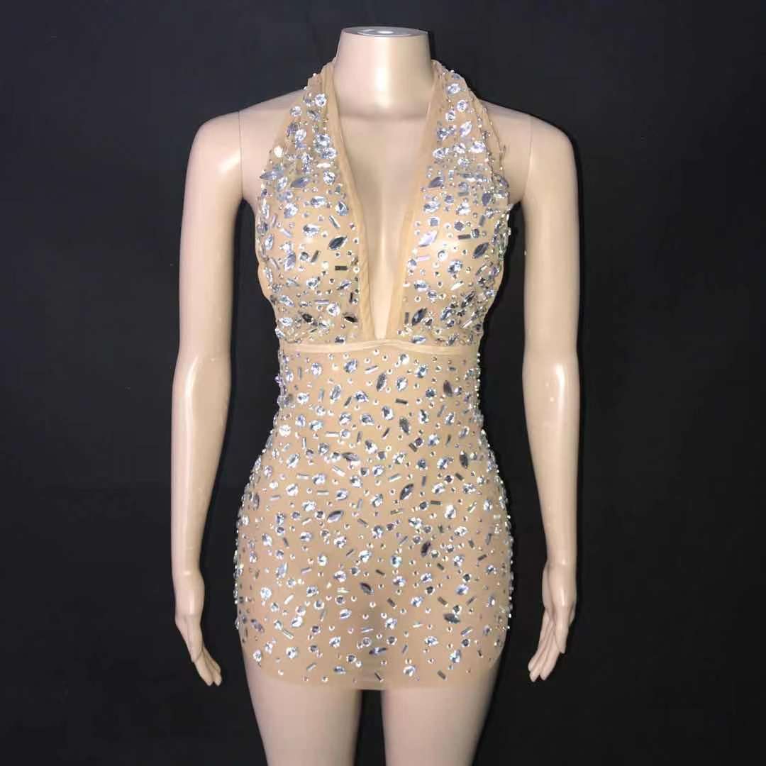 Jezebelle Rhinestone Mini Dress