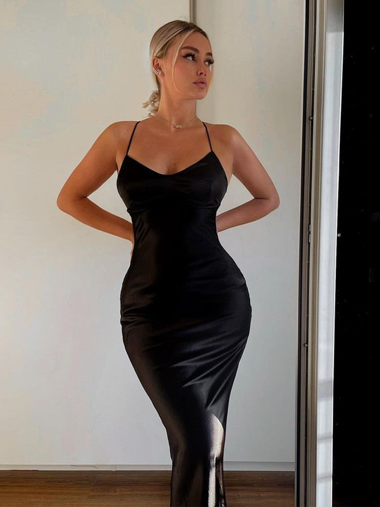 Katrina Satin Bodycon Dress