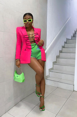 Kimberly Lace-Up Blazer Top