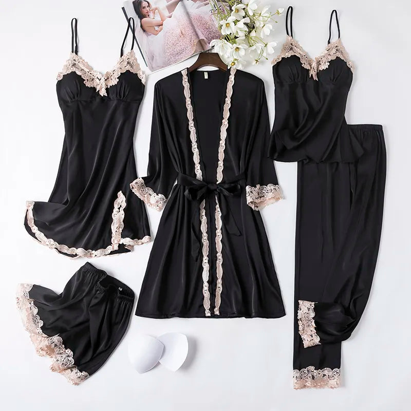 Lace Kimono Pajama Set